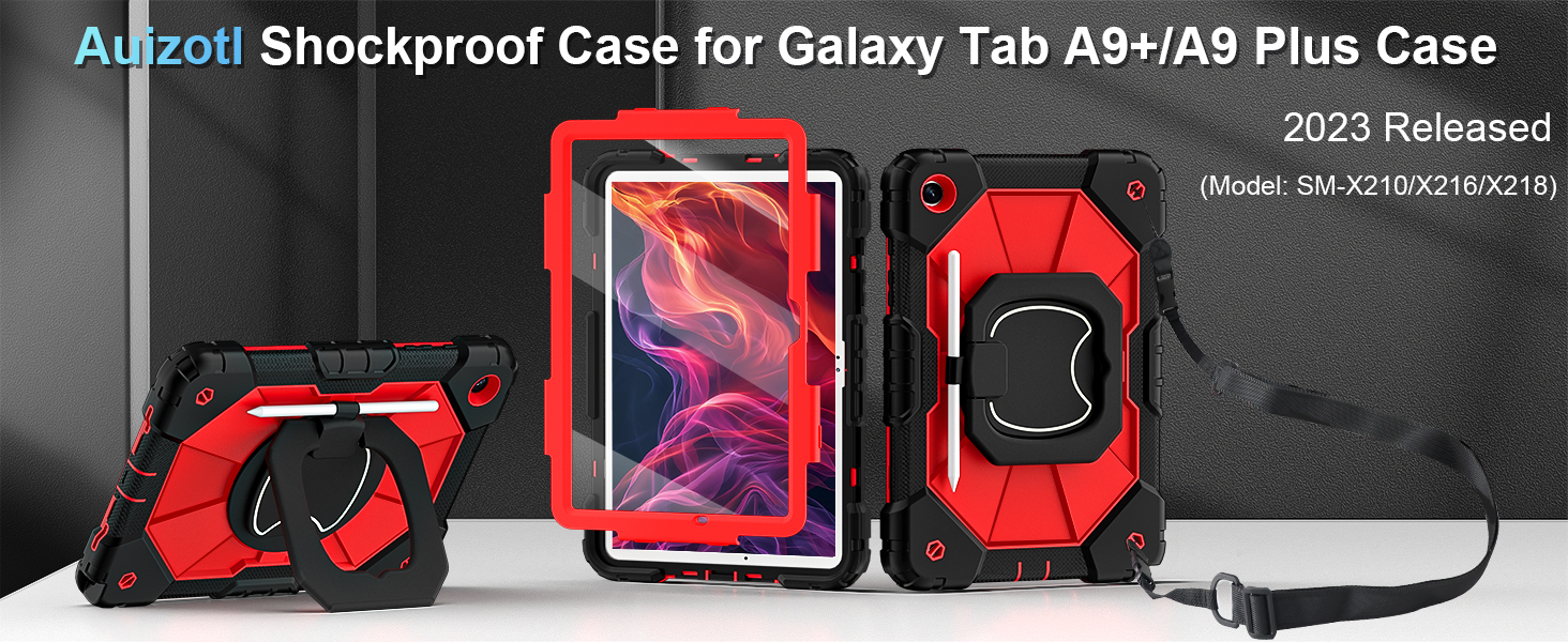 Samsung Tablet A9 Plus Case with Built-in Screen Protector