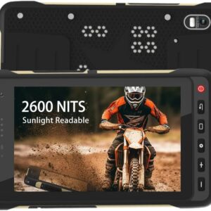 HUGEROCK X70 Rugged Android Tablet 7 Inch - 2600nits High Brightness GPS Tablet for Motorcycle Navigation, Waterproof Shockproof Outdoor Android 13 Tablets, 8GB+128GB, RS232, SMA External Antenna