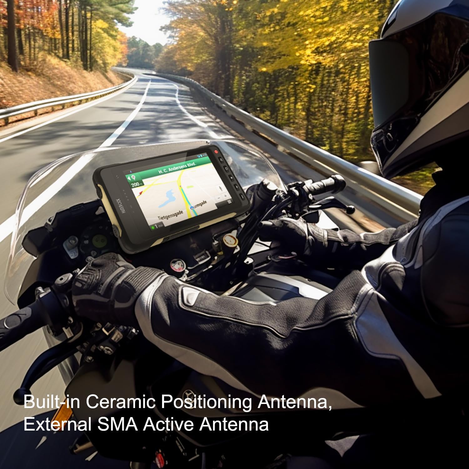 HUGEROCK X70 Rugged Android Tablet 7 Inch - 2600nits High Brightness GPS Tablet for Motorcycle Navigation, Waterproof Shockproof Outdoor Android 13 Tablets, 8GB+128GB, RS232, SMA External Antenna - Image 9