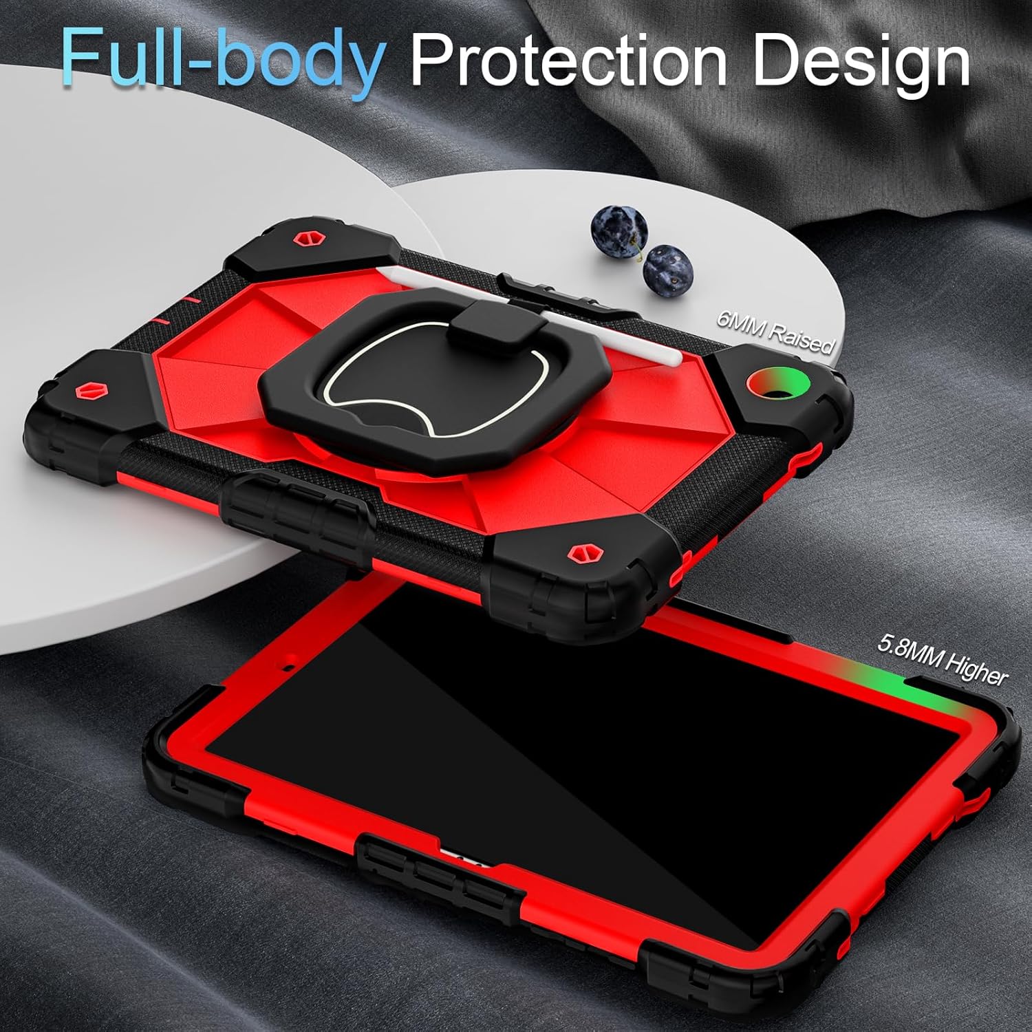 Case for Galaxy Tab A9 Plus Case 11 Inch with Screen Protector/Rotating Stand/Pen Holder,Military Grade Shockproof Cover for Samsung Galaxy A9+/A9 Plus Tablet Case (SM-X210/X216/X218) - Image 4