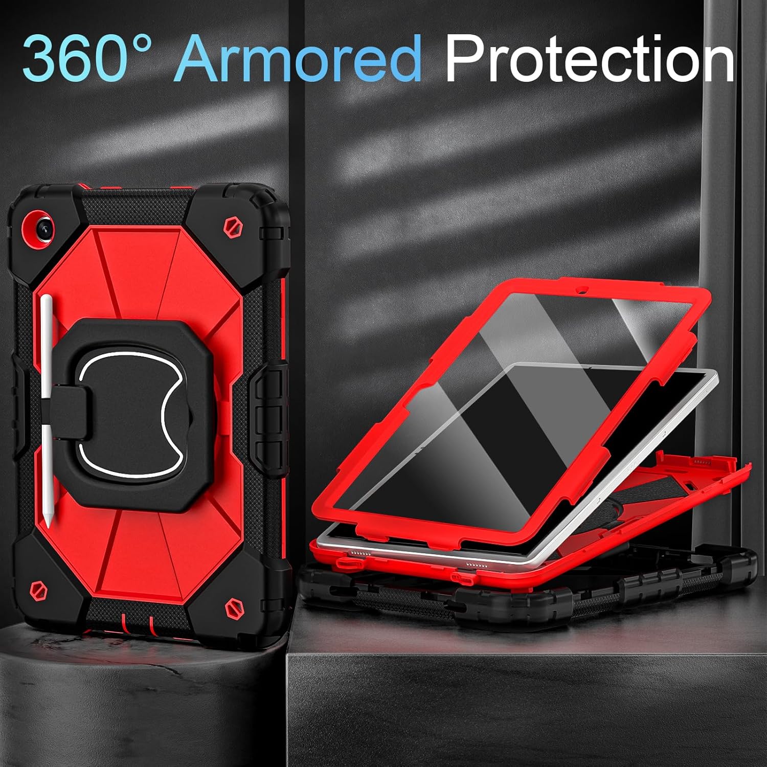 Case for Galaxy Tab A9 Plus Case 11 Inch with Screen Protector/Rotating Stand/Pen Holder,Military Grade Shockproof Cover for Samsung Galaxy A9+/A9 Plus Tablet Case (SM-X210/X216/X218) - Image 2